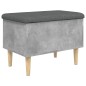 vidaXL Banco con almacenaje madera ingeniería gris hormigón 62x42x46cm vidaXL Banco con almacenaje madera ingeniería gris hormigón 62x42x46cm