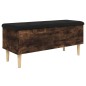 vidaXL Banco almacenaje madera ingeniería roble ahumado 102x42x46 cm vidaXL Banco almacenaje madera ingeniería roble ahumado 102x42x46 cm