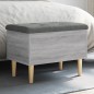 vidaXL Banco con almacenaje madera ingeniería gris Sonoma 62x42x46 cm vidaXL Banco con almacenaje madera ingeniería gris Sonoma 62x42x46 cm
