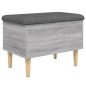 vidaXL Banco con almacenaje madera ingeniería gris Sonoma 62x42x46 cm vidaXL Banco con almacenaje madera ingeniería gris Sonoma 62x42x46 cm