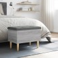 vidaXL Banco con almacenaje madera ingeniería gris Sonoma 62x42x46 cm vidaXL Banco con almacenaje madera ingeniería gris Sonoma 62x42x46 cm