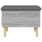 vidaXL Banco con almacenaje madera ingeniería gris Sonoma 62x42x46 cm vidaXL Banco con almacenaje madera ingeniería gris Sonoma 62x42x46 cm