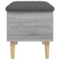 vidaXL Banco con almacenaje madera ingeniería gris Sonoma 62x42x46 cm vidaXL Banco con almacenaje madera ingeniería gris Sonoma 62x42x46 cm