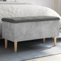 vidaXL Banco con almacenaje madera ingeniería gris hormigón 82x42x46cm