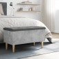 vidaXL Banco con almacenaje madera ingeniería gris hormigón 82x42x46cm