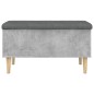 vidaXL Banco con almacenaje madera ingeniería gris hormigón 82x42x46cm