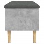 vidaXL Banco con almacenaje madera ingeniería gris hormigón 82x42x46cm