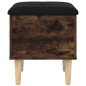 vidaXL Banco con almacenaje madera ingeniería roble ahumado 42x42x46cm vidaXL Banco con almacenaje madera ingeniería roble ahumado 42x42x46cm