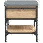 vidaXL Banco zapatero madera de ingeniería roble Sonoma 42x42x45 cm vidaXL Banco zapatero madera de ingeniería roble Sonoma 42x42x45 cm