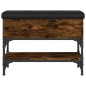 vidaXL Banco zapatero madera de ingeniería roble ahumado 62x32x45 cm vidaXL Banco zapatero madera de ingeniería roble ahumado 62x32x45 cm