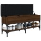 vidaXL Banco zapatero madera de ingeniería marrón roble 102x32x45 cm vidaXL Banco zapatero madera de ingeniería marrón roble 102x32x45 cm