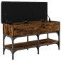 vidaXL Banco zapatero madera de ingeniería roble ahumado 82x32x45 cm vidaXL Banco zapatero madera de ingeniería roble ahumado 82x32x45 cm