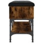vidaXL Banco zapatero madera de ingeniería roble ahumado 82x32x45 cm vidaXL Banco zapatero madera de ingeniería roble ahumado 82x32x45 cm