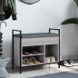 vidaXL Banco zapatero madera de ingeniería gris Sonoma 65,5x32x57,5 cm vidaXL Banco zapatero madera de ingeniería gris Sonoma 65,5x32x57,5 cm