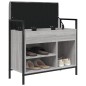 vidaXL Banco zapatero madera de ingeniería gris Sonoma 65,5x32x57,5 cm vidaXL Banco zapatero madera de ingeniería gris Sonoma 65,5x32x57,5 cm