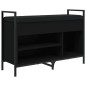 vidaXL Banco zapatero madera de ingeniería negro 85,5x32x57,5 cm vidaXL Banco zapatero madera de ingeniería negro 85,5x32x57,5 cm
