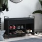 vidaXL Banco zapatero madera de ingeniería negro 85,5x32x57,5 cm vidaXL Banco zapatero madera de ingeniería negro 85,5x32x57,5 cm