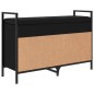 vidaXL Banco zapatero madera de ingeniería negro 85,5x32x57,5 cm vidaXL Banco zapatero madera de ingeniería negro 85,5x32x57,5 cm