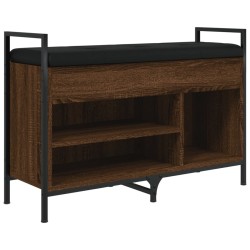 vidaXL Banco zapatero madera de ingeniería marrón roble 85,5x32x57,5cm