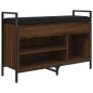 vidaXL Banco zapatero madera de ingeniería marrón roble 85,5x32x57,5cm vidaXL Banco zapatero madera de ingeniería marrón roble 85,5x32x57,5cm