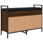 vidaXL Banco zapatero madera de ingeniería marrón roble 85,5x32x57,5cm vidaXL Banco zapatero madera de ingeniería marrón roble 85,5x32x57,5cm