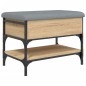 vidaXL Banco zapatero madera de ingeniería roble Sonoma 62x42x45 cm vidaXL Banco zapatero madera de ingeniería roble Sonoma 62x42x45 cm