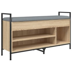 vidaXL Banco zapatero madera ingeniería roble Sonoma 105,5x32x57,5 cm
