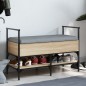 vidaXL Banco zapatero madera de ingeniería roble Sonoma 85,5x42x57,5cm vidaXL Banco zapatero madera de ingeniería roble Sonoma 85,5x42x57,5cm