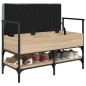 vidaXL Banco zapatero madera de ingeniería roble Sonoma 85,5x42x57,5cm vidaXL Banco zapatero madera de ingeniería roble Sonoma 85,5x42x57,5cm