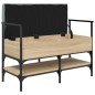vidaXL Banco zapatero madera de ingeniería roble Sonoma 85,5x42x57,5cm vidaXL Banco zapatero madera de ingeniería roble Sonoma 85,5x42x57,5cm