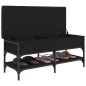 vidaXL Banco zapatero madera de ingeniería negro 102x42x45 cm vidaXL Banco zapatero madera de ingeniería negro 102x42x45 cm
