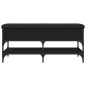 vidaXL Banco zapatero madera de ingeniería negro 102x42x45 cm vidaXL Banco zapatero madera de ingeniería negro 102x42x45 cm
