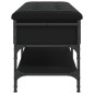vidaXL Banco zapatero madera de ingeniería negro 102x42x45 cm vidaXL Banco zapatero madera de ingeniería negro 102x42x45 cm