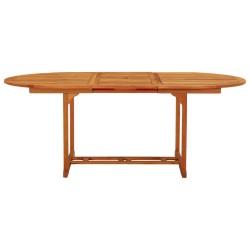 vidaXL Mesa de jardín madera maciza de eucalipto 200x100x75 cm