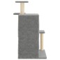 vidaXL Rascador para gatos con postes de sisal gris claro 97 cm vidaXL Rascador para gatos con postes de sisal gris claro 97 cm