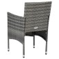 vidaXL Juego de comedor de jardín de 3 piezas gris
