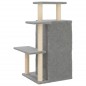vidaXL Rascador para gatos con postes de sisal gris claro 97 cm vidaXL Rascador para gatos con postes de sisal gris claro 97 cm