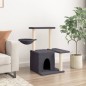 vidaXL Rascador para gatos con postes de sisal gris oscuro 83 cm vidaXL Rascador para gatos con postes de sisal gris oscuro 83 cm