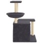 vidaXL Rascador para gatos con postes de sisal gris oscuro 83 cm vidaXL Rascador para gatos con postes de sisal gris oscuro 83 cm