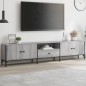vidaXL Mueble de TV cajón madera ingeniería gris Sonoma 200x25x44 cm vidaXL Mueble de TV cajón madera ingeniería gris Sonoma 200x25x44 cm