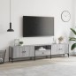 vidaXL Mueble de TV cajón madera ingeniería gris Sonoma 200x25x44 cm vidaXL Mueble de TV cajón madera ingeniería gris Sonoma 200x25x44 cm