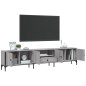 vidaXL Mueble de TV cajón madera ingeniería gris Sonoma 200x25x44 cm vidaXL Mueble de TV cajón madera ingeniería gris Sonoma 200x25x44 cm
