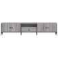 vidaXL Mueble de TV cajón madera ingeniería gris Sonoma 200x25x44 cm vidaXL Mueble de TV cajón madera ingeniería gris Sonoma 200x25x44 cm