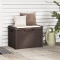 vidaXL Caja de almacenaje jardín con cojín de asiento PP marrón 125 L vidaXL Caja de almacenaje jardín con cojín de asiento PP marrón 125 L