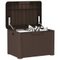 vidaXL Caja de almacenaje jardín con cojín de asiento PP marrón 125 L vidaXL Caja de almacenaje jardín con cojín de asiento PP marrón 125 L