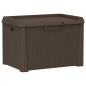 vidaXL Caja de almacenaje para jardín PP marrón 125 L vidaXL Caja de almacenaje para jardín PP marrón 125 L