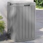 vidaXL Cubo de basura de exterior PP gris 38x38x65 cm vidaXL Cubo de basura de exterior PP gris 38x38x65 cm