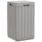 vidaXL Cubo de basura de exterior PP gris 38x38x65 cm vidaXL Cubo de basura de exterior PP gris 38x38x65 cm