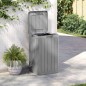 vidaXL Cubo de basura de exterior PP gris 38x38x65 cm vidaXL Cubo de basura de exterior PP gris 38x38x65 cm