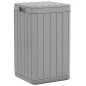 vidaXL Cubo de basura de exterior PP gris 38x38x65 cm vidaXL Cubo de basura de exterior PP gris 38x38x65 cm